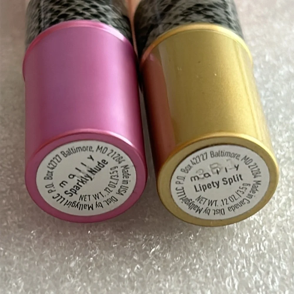 Mally Beauty Lipsticks High Shine Liquid Lipstick -  LOT OF 2  Brand New